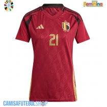 Camisa de time de futebol Bélgica Timothy Castagne #21 Replicas 1º Equipamento Feminina Europeu 2024 Manga Curta